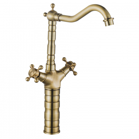 Baterii Lavoar - Baterie lavoar / De Bucătărie Rustico Antique Gold, montaj pe blat sau lavoar, alama, auriu