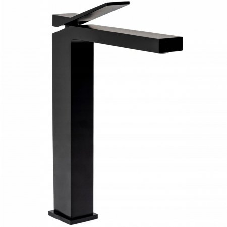 Baterie lavoar Duet Black, montaj pe blat sau lavoar, alama, negru, perlator aer [2]