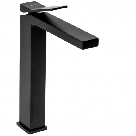 Baterie lavoar Duet Black, montaj pe blat sau lavoar, alama, negru, perlator aer [5]