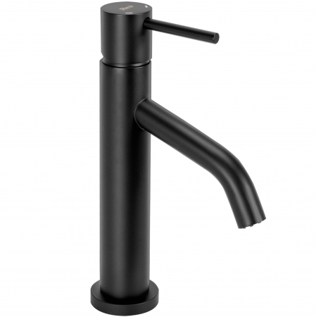 Baterie lavoar Level Black Low, montaj pe blat sau lavoar, alama, negru, perlator aer [3]