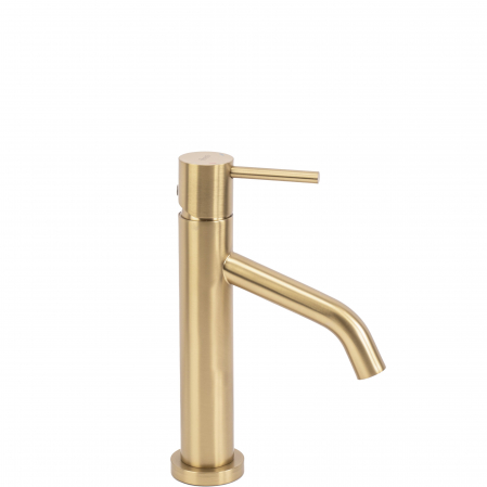 Baterii Lavoar - Baterie lavoar Level Brush Gold, montaj pe blat sau lavoar, alama, auriu, perlator aer