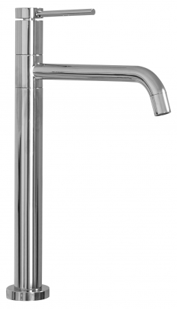 Baterii Lavoar - Baterie lavoar Lugano Slim Chrome High, montaj pe blat sau lavoar, alama, crom, perlator aer