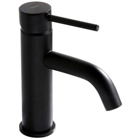 Baterie lavoar Lungo Black Negru Low, montaj pe blat sau lavoar, alama, negru, perlator aer [1]