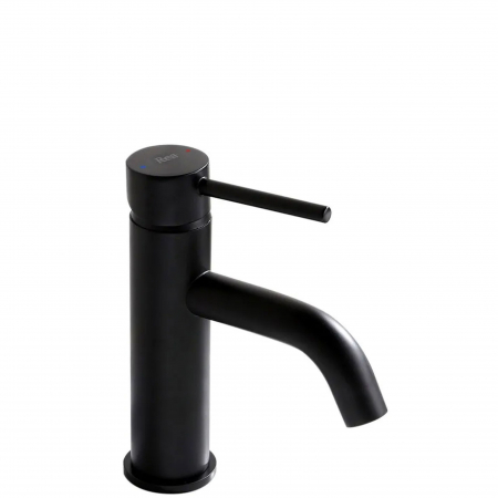 Baterii baie - Baterie lavoar Lungo Black Negru Low, montaj pe blat sau lavoar, alama, negru, perlator aer