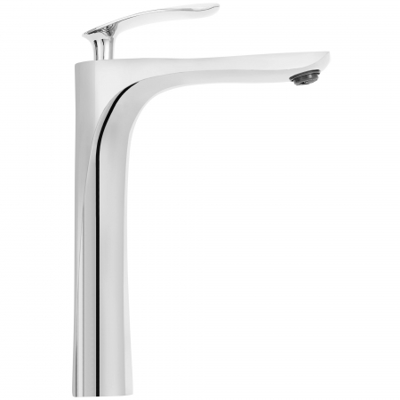 Baterie lavoar Orbit Chrom High, montaj pe blat sau lavoar, alama, crom, perlator aer [1]