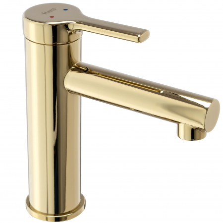 Baterie lavoar Pixel Gold Low, montaj pe blat sau lavoar, alama, auriu, perlator aer [3]