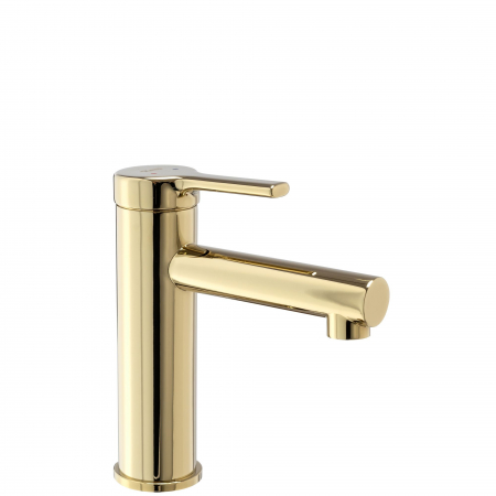Baterii Lavoar - Baterie lavoar Pixel Gold Low, montaj pe blat sau lavoar, alama, auriu, perlator aer