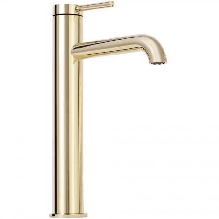 Baterie lavoar Spot Gold High, montaj pe blat sau lavoar, alama, auriu, perlator aer [2]