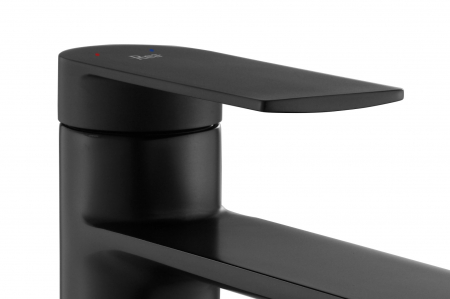 Baterie lavoar Storm Black High, montaj pe blat sau lavoar, alama, negru, perlator aer [2]