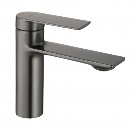 Baterie lavoar Storm Titanium Low, montaj pe blat sau lavoar, alama, titanium, perlator aer [1]