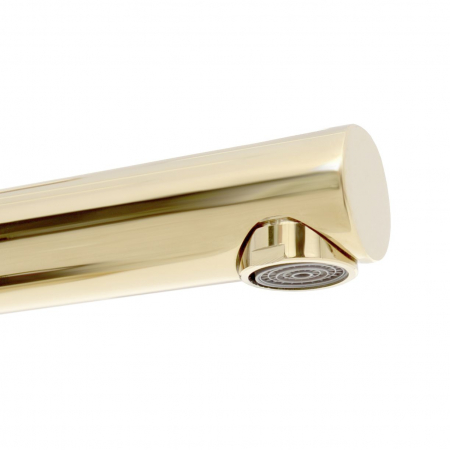 Baterie lavoar Tess High Light Gold, montaj pe blat sau lavoar, alama, auriu [7]