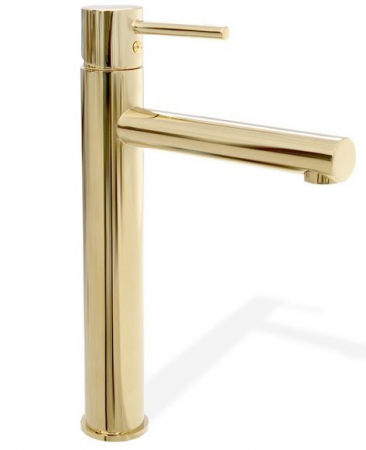 Baterii baie - Baterie lavoar Tess High Light Gold, montaj pe blat sau lavoar, alama, auriu