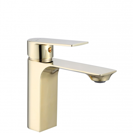 Baterii Lavoar - Baterie lavoar Urban Gold Low, montaj pe blat sau lavoar, alama, auriu, perlator aer