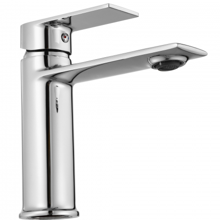 Baterie lavoar Veneta Chrome Low, montaj pe blat sau lavoar, alama, crom, perlator aer [3]