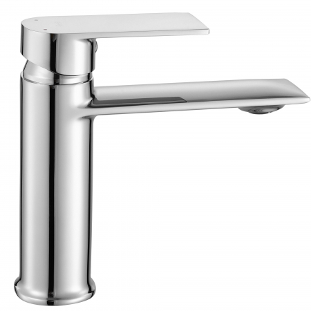 Baterie lavoar Veneta Chrome Low, montaj pe blat sau lavoar, alama, crom, perlator aer [2]