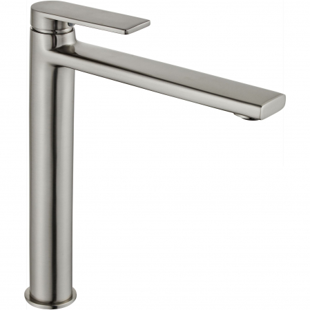 Baterii Lavoar - Baterie lavoar Verso Nichel Brush Inox High, montaj pe blat sau lavoar, alama, nichel, perlator aer