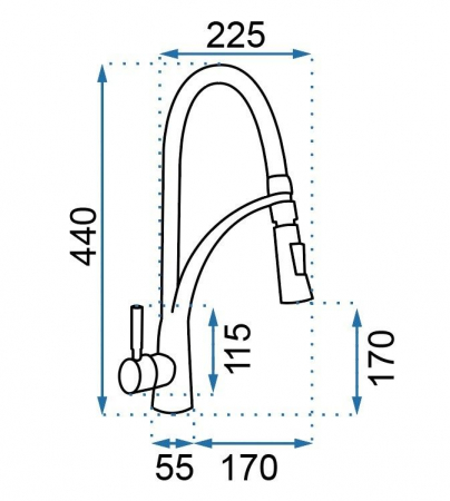 Baterie pentru bucatarie Gaspar Black mat [6]
