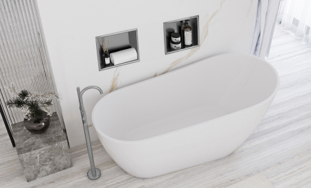 bathroom shelf 30x30 steel brush [6]