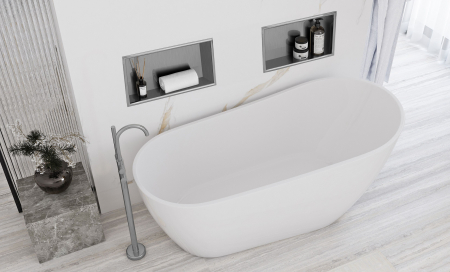 bathroom shelf 30x45 steel brush [5]