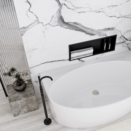 bathroom shelf 30x60 black matt [5]