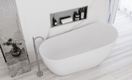 bathroom shelf 30x60 steel brush [5]