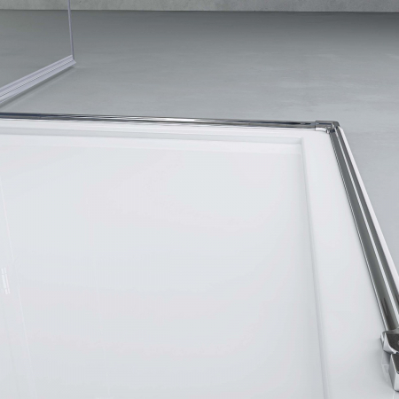 Cabina Astra 01K, crom, sticla transparenta, 2 usi batante, cu sau fara cadita, diverse dimensiuni [7]