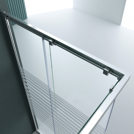Cabina Astra 16MS, crom, sticla cu model, 2 usi glisante, cu sau fara cadita, diverse dimensiuni [7]