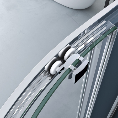 Cabina Astra 32K, 2 usi glisante, crom, sticla transparenta, cu sau fara cadita, diverse dimensiuni [4]