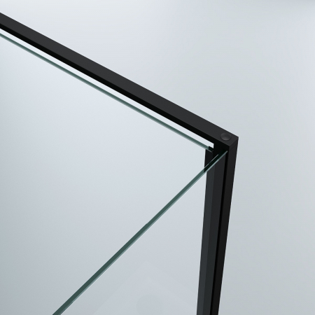 Cabina Astra 36 Plus, negru, sticla transparenta, usa batanta, cu sau fara cadita, diverse dimensiuni [10]