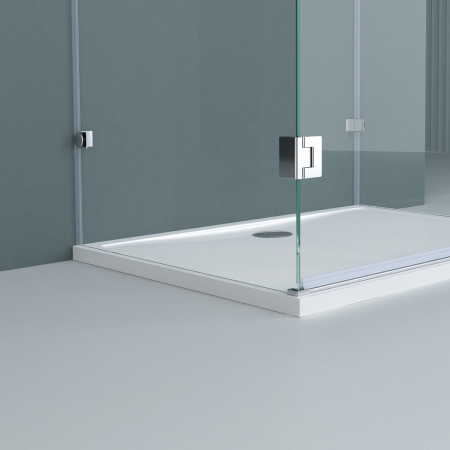Cabina Astra 40UK, crom, sticla transparenta, 2 usi batante, cu sau fara cadita, diverse dimensiuni [3]