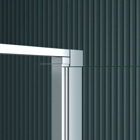 Cabina Astra 50UK, crom, sticla transparenta, 2 usi batante, cu sau fara cadita, 90x100 cm [4]