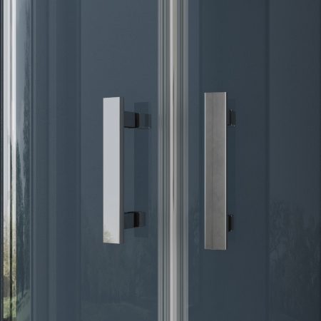 Cabina Astra 52K, crom sau negru, sticla transparenta, 2 usi batante, cu sau fara cadita, diverse dimensiuni [3]