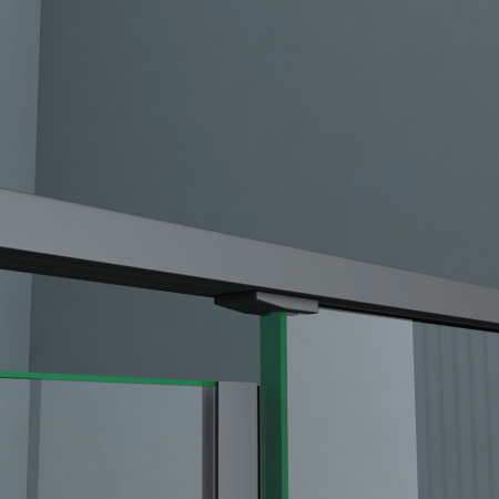 Cabina Astra 64K, negru, sticla transparenta, usa batanta, cu sau fara cadita, diverse dimensiuni [5]