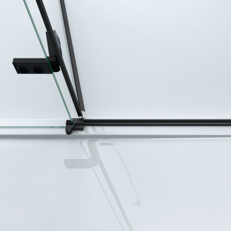 Cabina Astra 64K, negru, sticla transparenta, usa batanta, cu sau fara cadita, diverse dimensiuni [7]