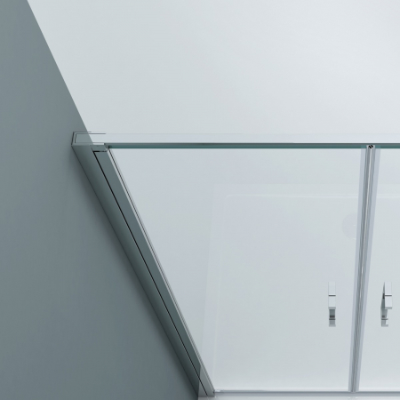 Cabina Astra 66K, crom sau negru, sticla transparenta, usa batanta, cu sau fara cadita, diverse dimensiuni [8]
