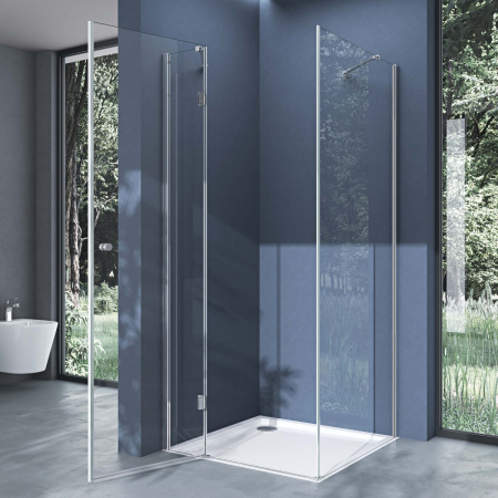 Cabina Astra R5, crom, sticla transparenta, usa batanta, cu sau fara cadita, diverse dimensiuni [1]