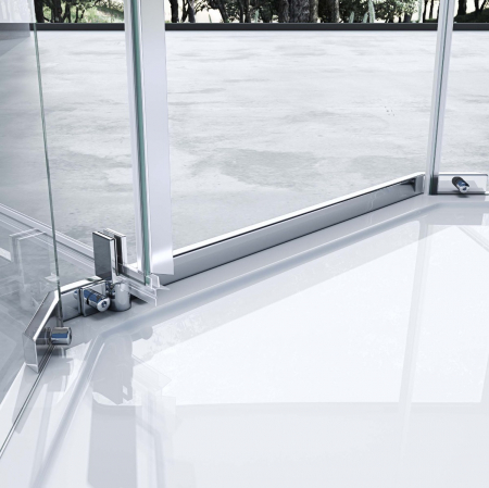Cabina Astra R8, crom, sticla transparenta, usa batanta, cu sau fara cadita, diverse dimensiuni [8]
