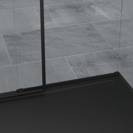 Cabina Astra Rav12, negru, sticla transparenta, usa glisanta, fara cadita, diverse dimensiuni [8]