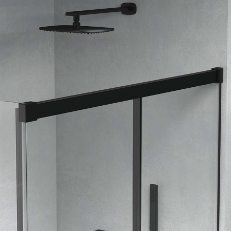 Cabina Astra Rav12, negru, sticla transparenta, usa glisanta, fara cadita, diverse dimensiuni [1]