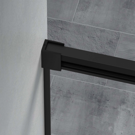 Cabina Astra Rav12, negru, sticla transparenta, usa glisanta, fara cadita, diverse dimensiuni [6]