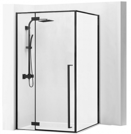 Cabine de duș - Cabina Fargo Black Mat, batanta