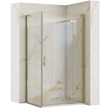 Cabina Hugo Gold Brush 2, doua usi batante, auriu [1]