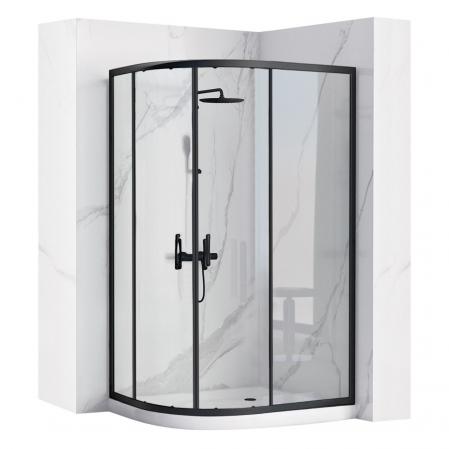 Cabine de duș - Cabina Look Black 80x100 + Cădiță de duș Look White