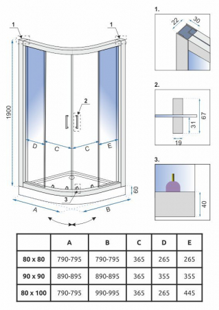 Cabina Look Chrome + Cădiță de duș Look White [5]