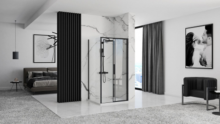 Cabina Rapid Slide Black 2, glisanta, negru [3]