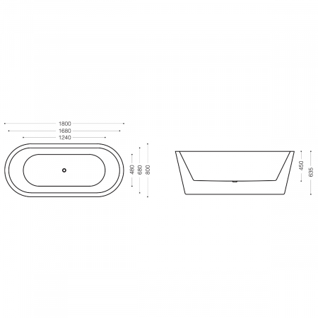 Cadă Astra V505, acril, 180x80 cm, freestanding [8]