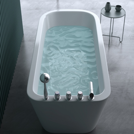 Cadă Astra V604, acril, 170x78x60 cm, freestanding, inclusiv sifon și preaplin, racorduri DIN [1]