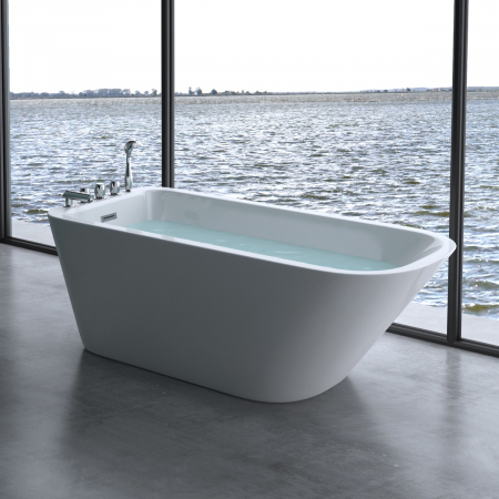 Cadă Astra V604, acril, 170x78x60 cm, freestanding, inclusiv sifon și preaplin, racorduri DIN [3]
