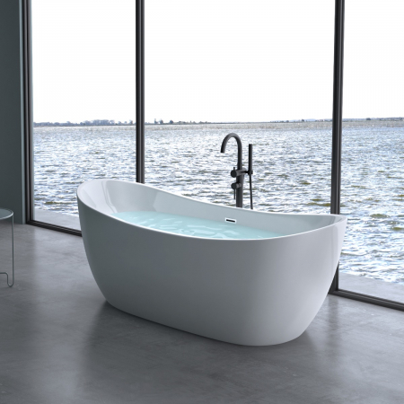 Cadă ovală Astra V502, acril, 170-180 cm, freestanding [3]
