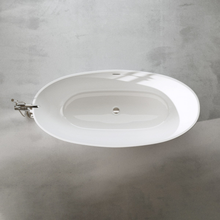 Cadă ovală Astra V599, acril, 170x80x58 cm, cu piedestal și racord de scurgere standard DIN [3]